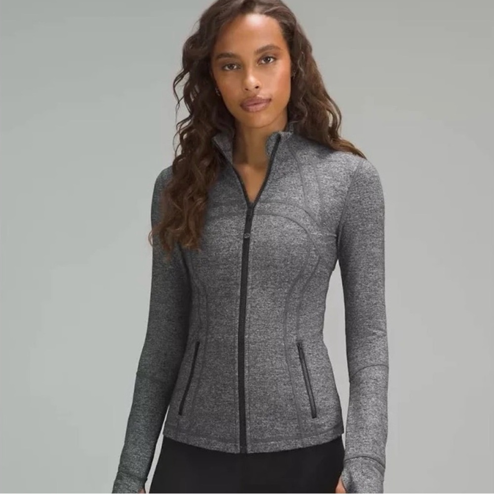 lululemon athletica Heathered Gray Full-Zip Utility Jacket